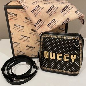 Gucci Black x Sega Guccy Stars Mini Dome Bag